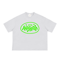 Neon green HolySheesh Meltmark Boxy Tee