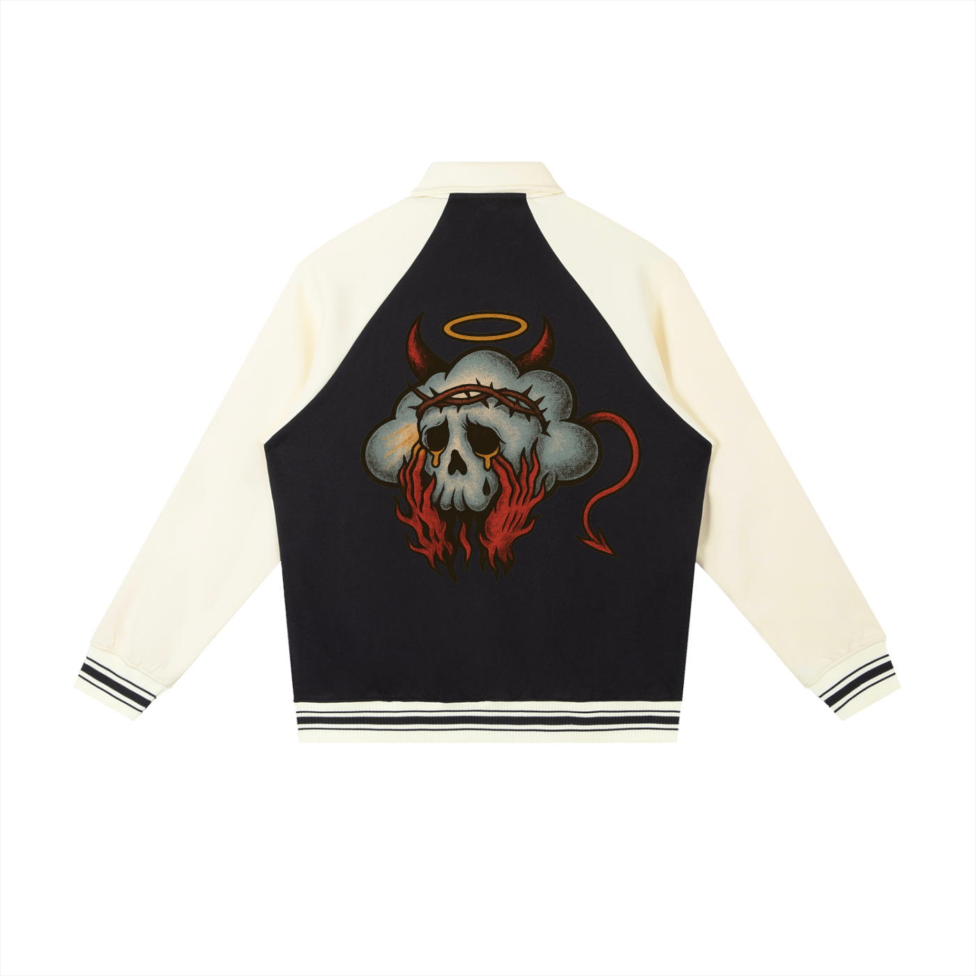 Holysheesh Good Vibes Bad Intentions Baseball Jacket