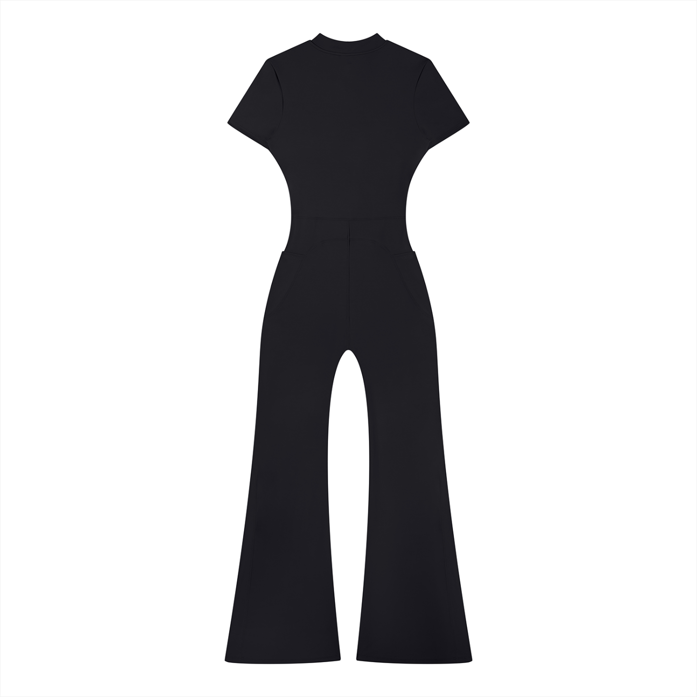 Holysheesh stamp logo (Women’s Tight Flared Leg Quarter-Zip Jumpsuit)
