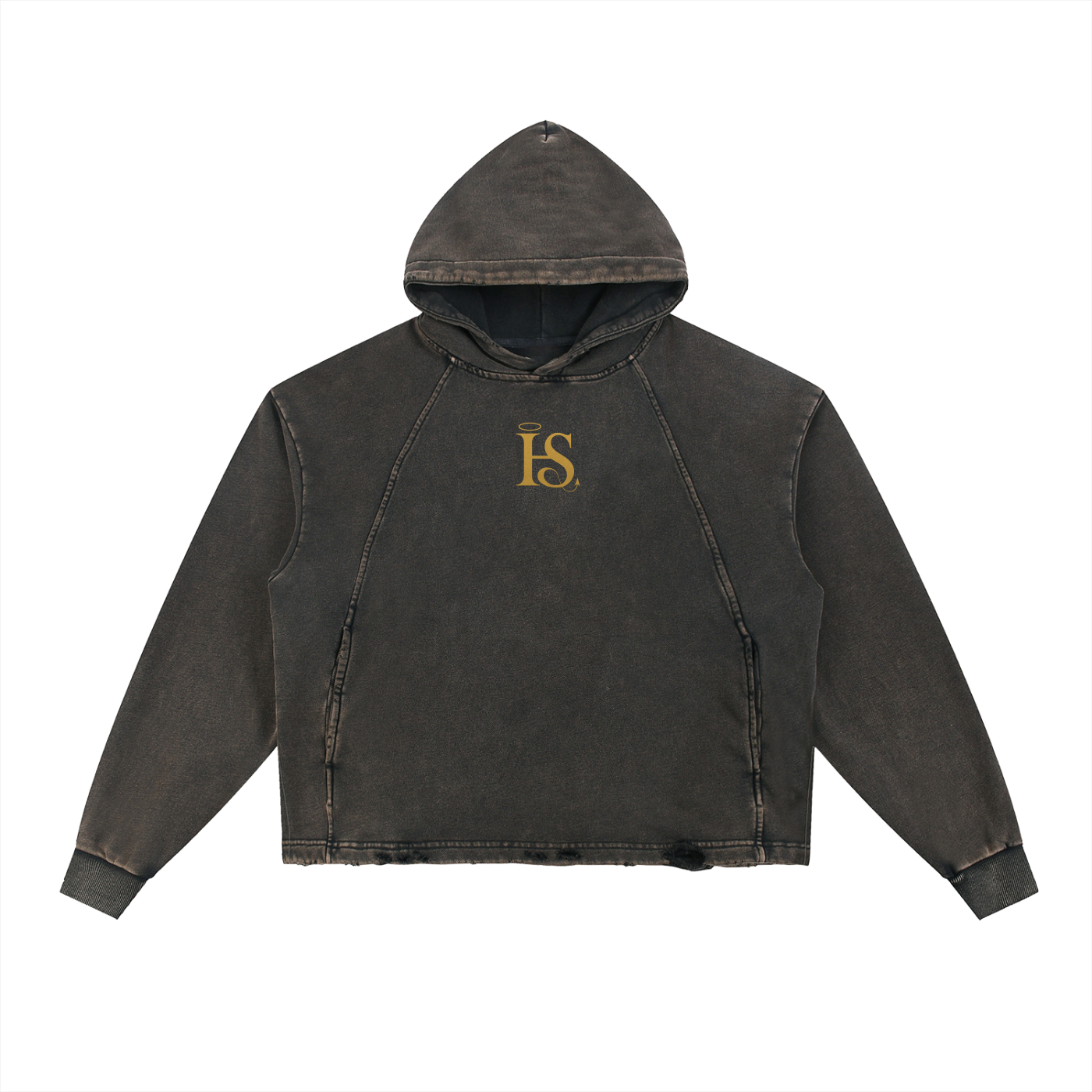 Holysheesh Frayed-Hem Hoodie