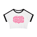 Pink We all camt be saints Meltmark Crop T-Shirt