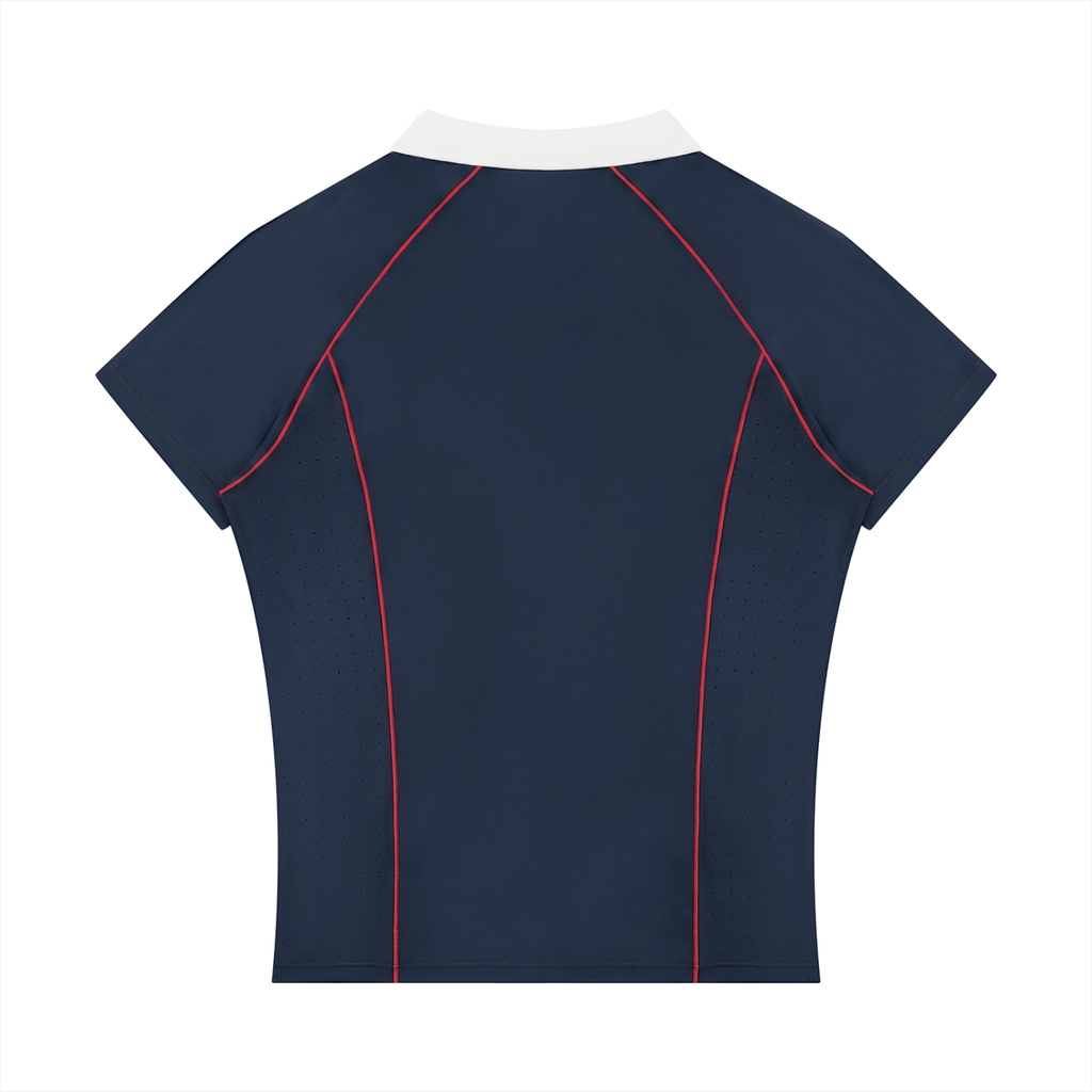 Holysheesh pegasus Women’s Slim Fit Quarter-Zip Polo Shirt