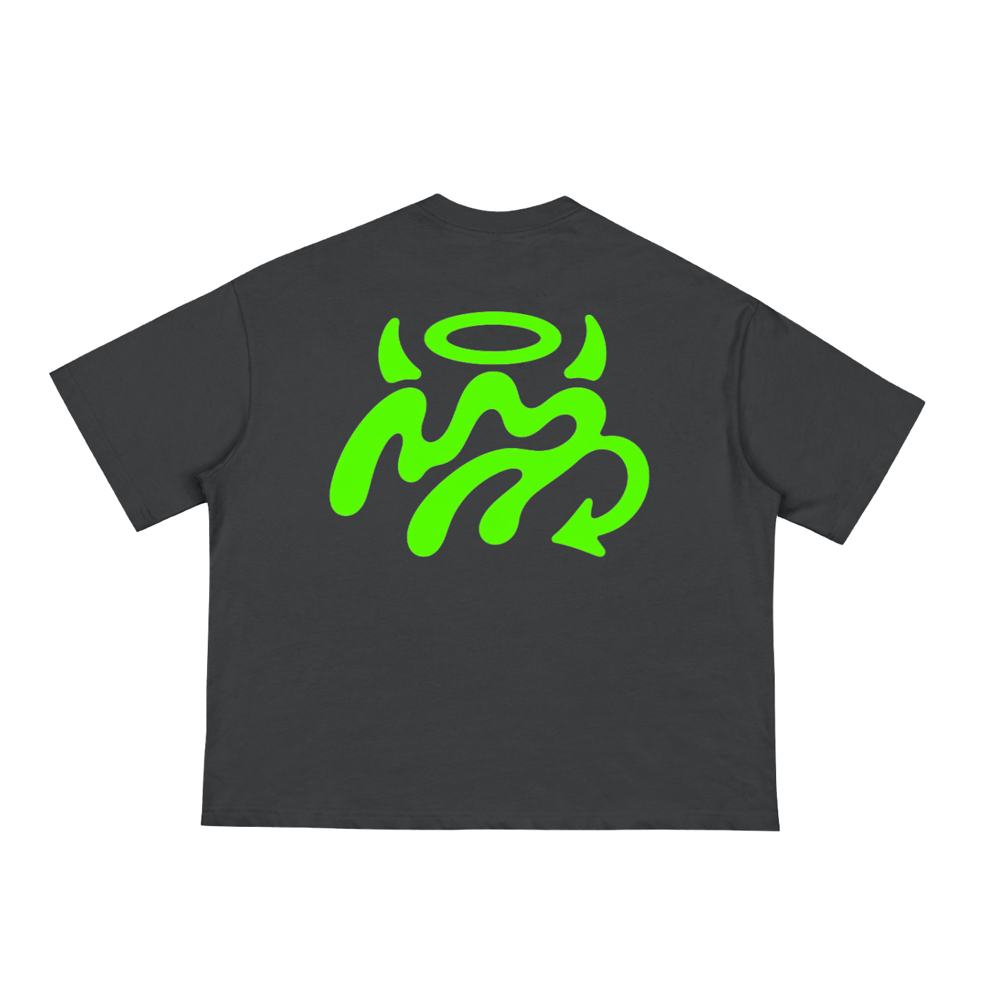 Neon green HolySheesh Meltmark Boxy Tee