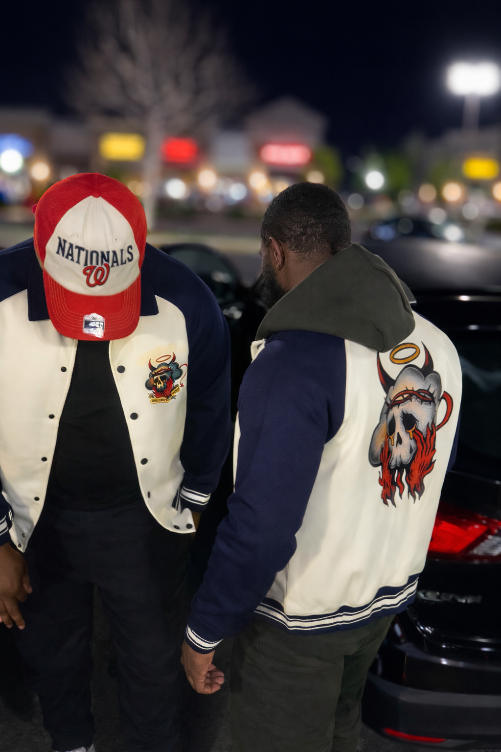 Holysheesh Good Vibes Bad Intentions Baseball Jacket