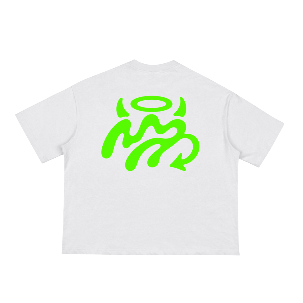 Neon green HolySheesh Meltmark Boxy Tee
