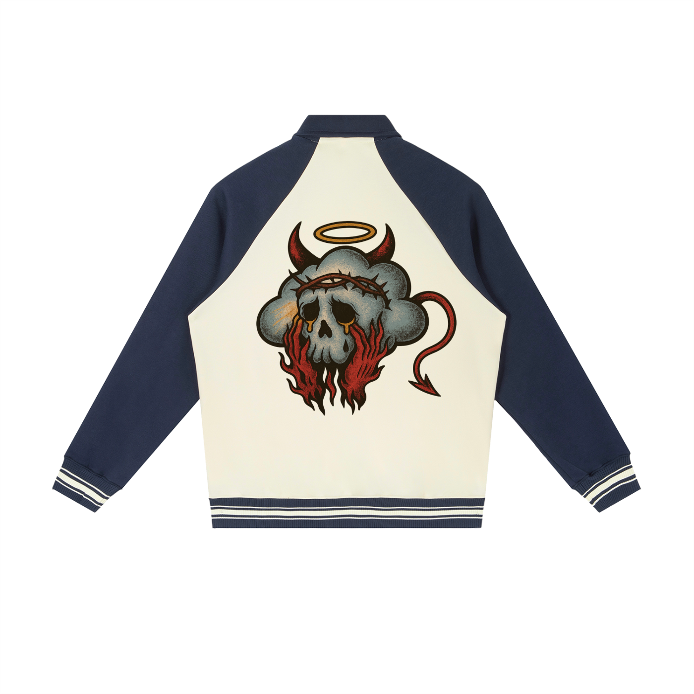Holysheesh Good Vibes Bad Intentions Baseball Jacket