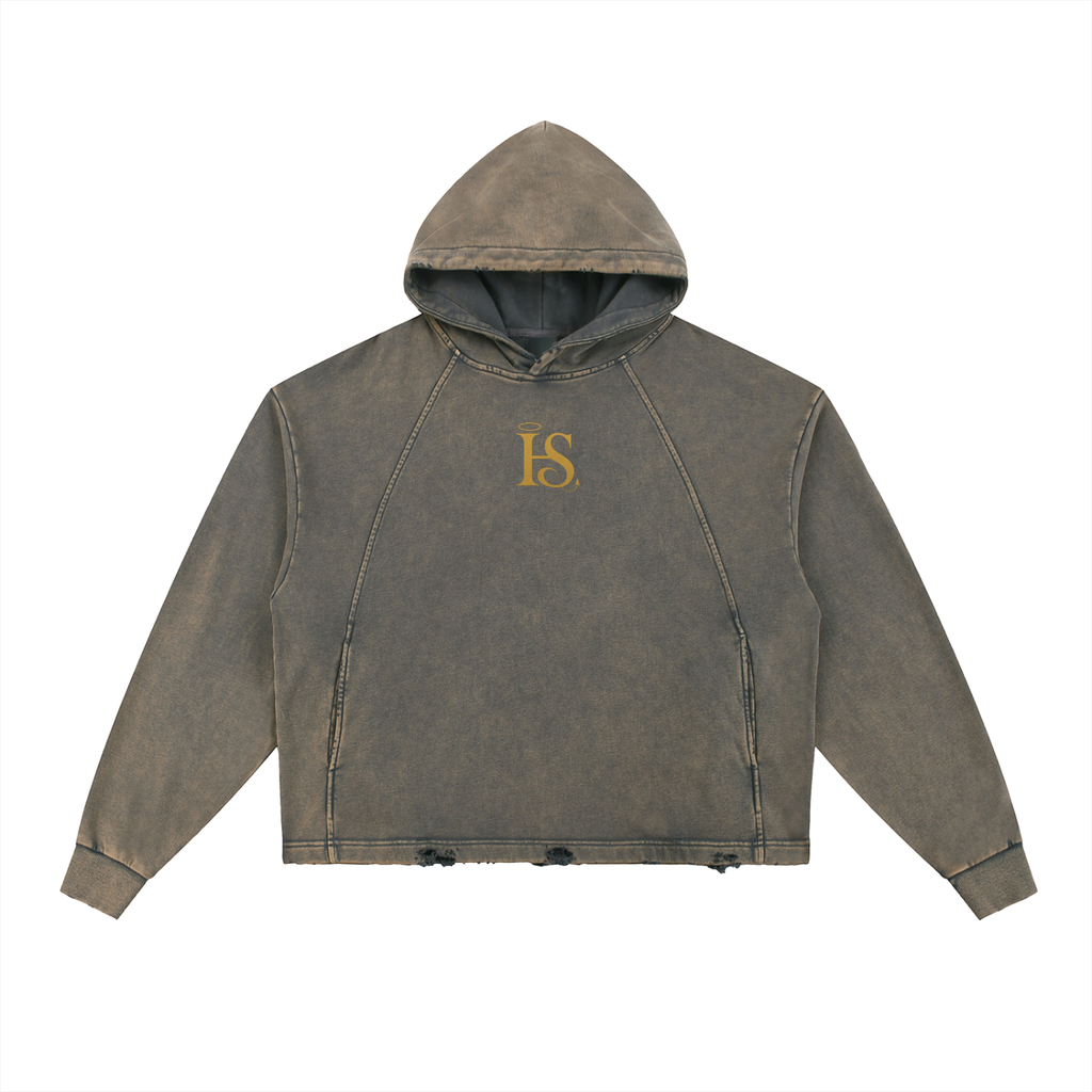 Holysheesh Frayed-Hem Hoodie
