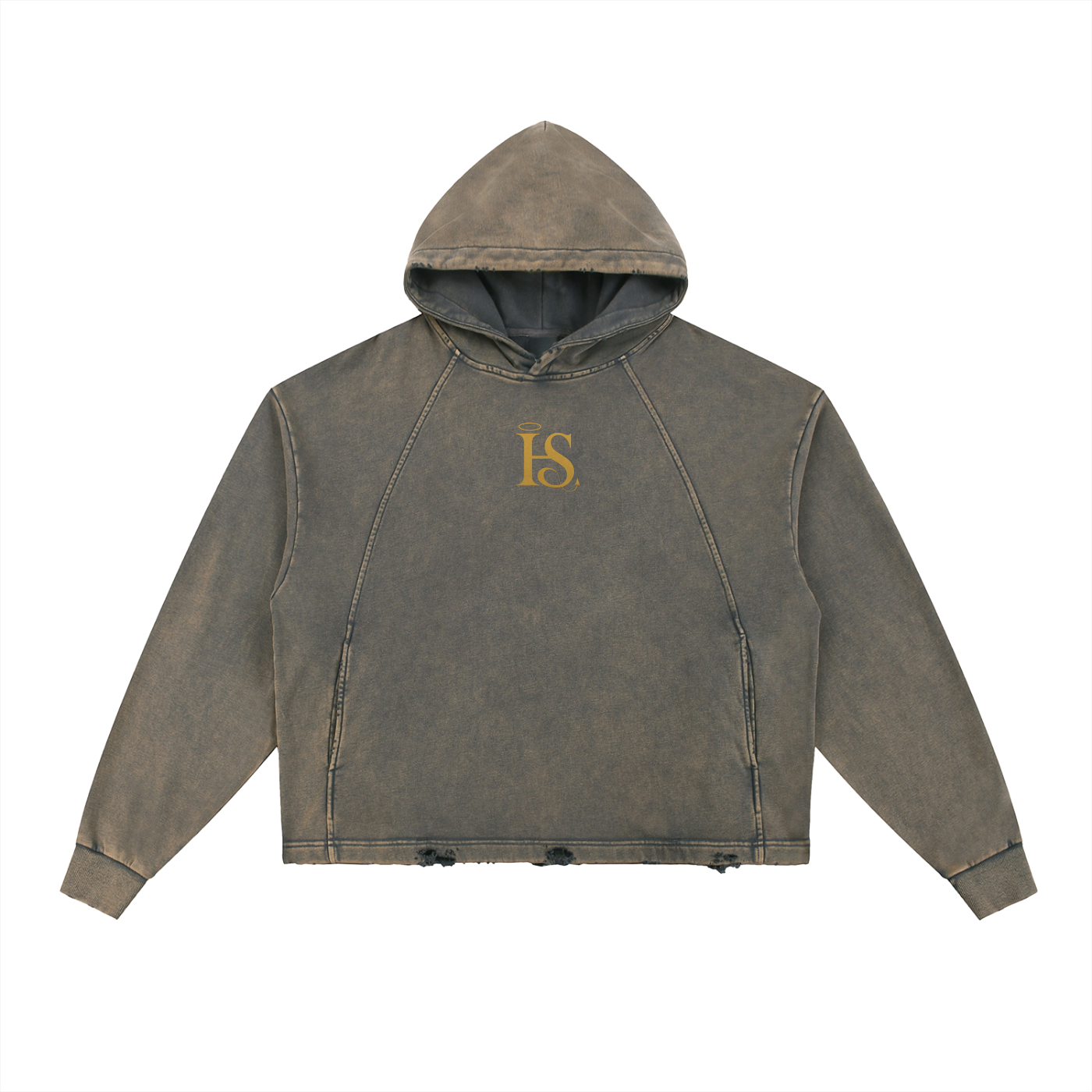 Holysheesh Frayed-Hem Hoodie